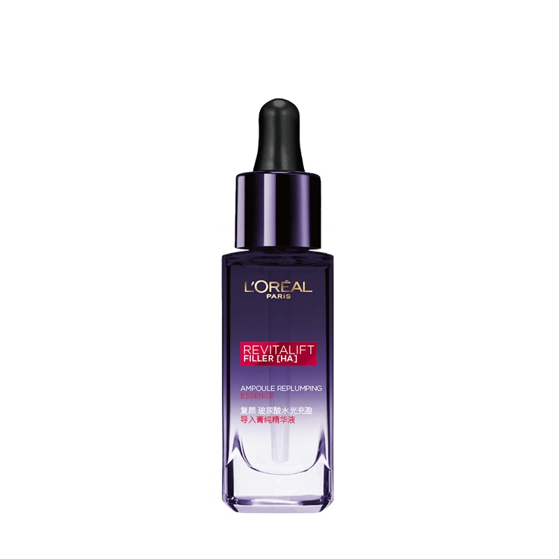 欧莱雅(LOREAL)复颜玻尿酸水光充盈导入菁纯精华液30ml 蕴含高浓度玻尿酸 保湿补水 膨润充盈