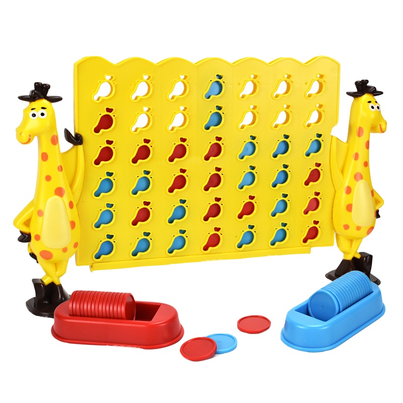 弹玩之地 小鹿卡位 大号CH3128 双人对战 五子四连战棋 塑料益智早教玩具 男孩女孩玩具 儿童学生桌面游戏4-10岁