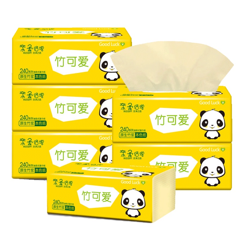 [10包]织梦原生竹浆4层加厚240张抽纸整箱批发家用卫生纸巾实惠家庭装餐巾纸擦手面巾纸抽3021