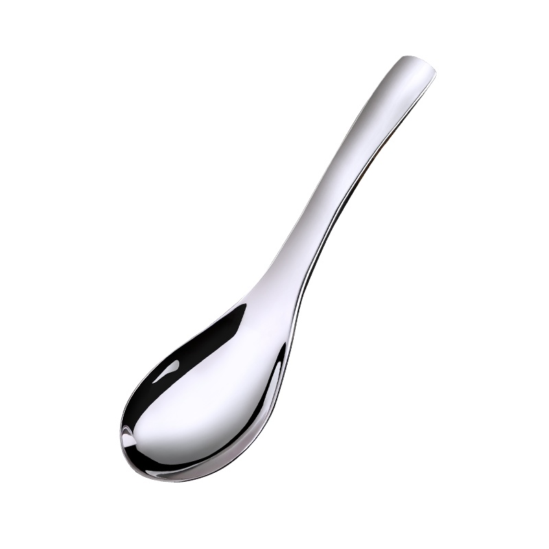 304不锈钢勺子家用汤勺儿童吃饭小勺喝汤调羹汤匙创意可爱小勺子家庭套装6只装