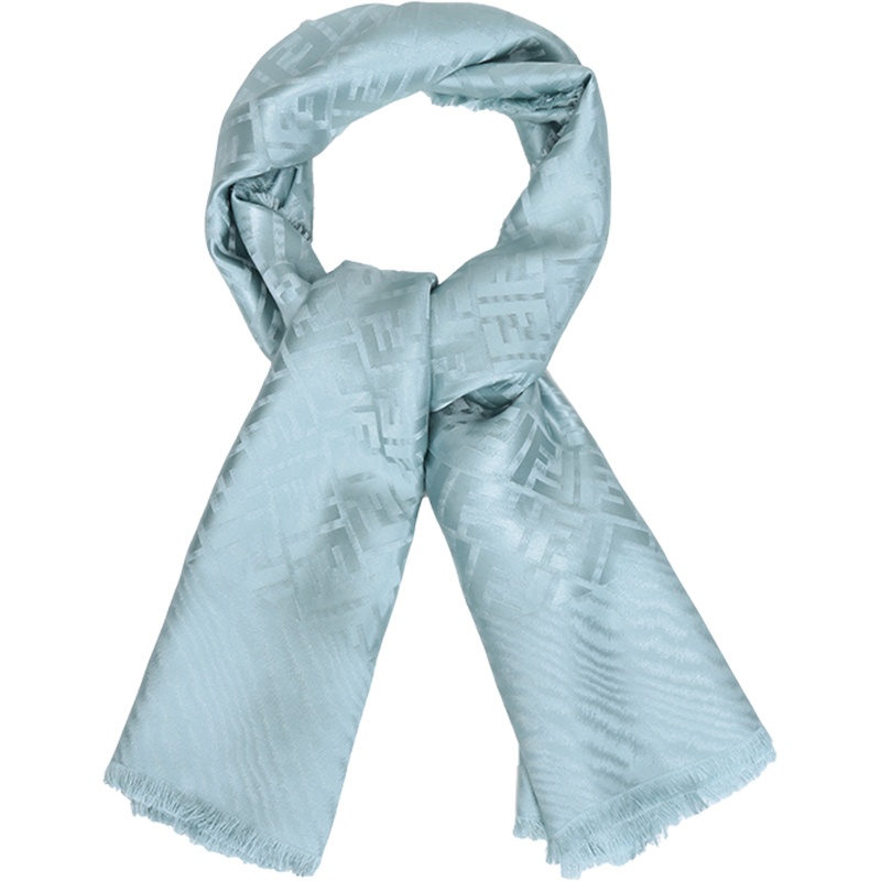 FENDI 女士 FF图案桑蚕丝围巾丝巾方巾 FXT069 ACUZ