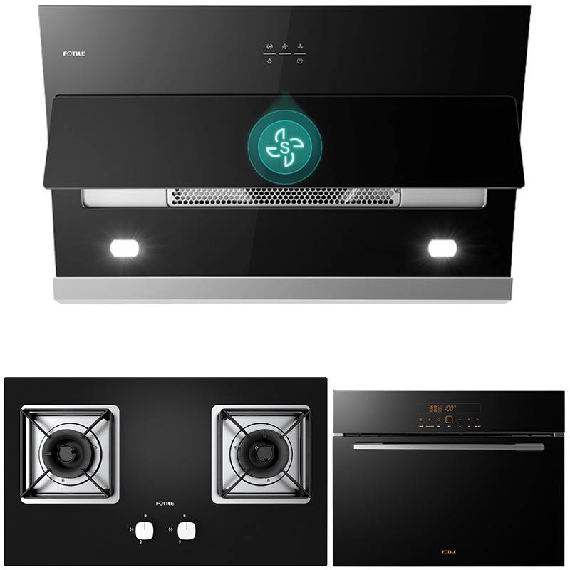 方太(FOTILE)19立方侧吸升级4.5kw大火力 触控式抽油烟机燃气灶蒸箱套餐 JQC5+HT8BE.S+E3M蒸箱