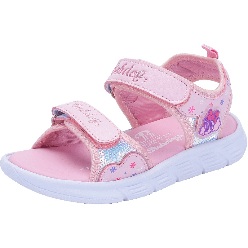 巴布豆童鞋女童凉鞋2019夏季韩版透气软底公主儿童鞋子沙滩鞋