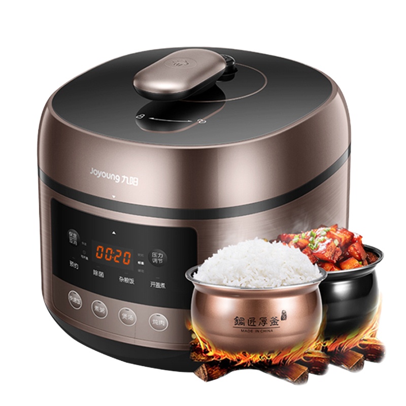 九阳Joyoung电压力锅家用压力煲智能电高压锅一锅双胆智能控温6L大容量Y60C-B2502