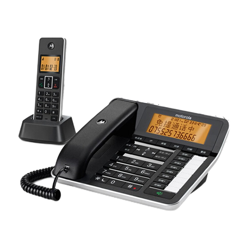 ±0 摩托罗拉数字无绳电话C7501RC 子母机 一拖一 黑色