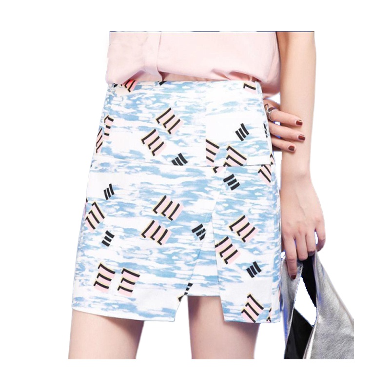 拉夏贝尔CANDIE’S夏季新款不规则包臀修身显瘦半身裙女30072279