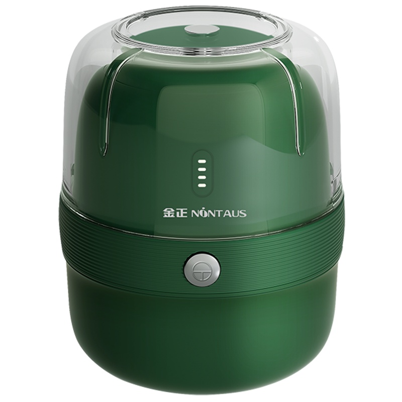 金正(NiNTAUS)绞肉机绿色 家用迷你小型便携充电式剁椒料理机切碎机 碎菜机蒜蓉搅拌机 双杯配置 宝宝婴儿辅食机D1