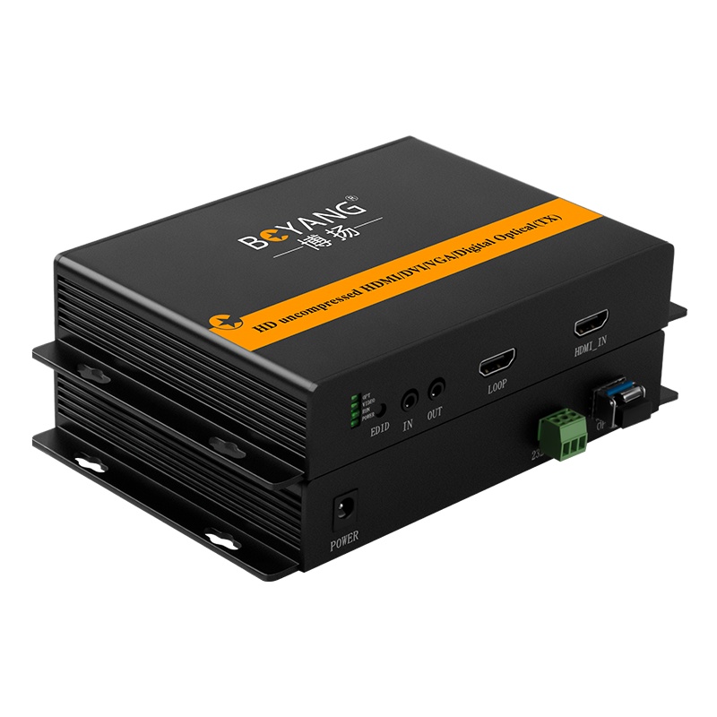 博扬(BOYANG)非压缩全高清HDMI视频光端机1路视频+独立双向音频+RS232 延长器 一对 BY-1HAR
