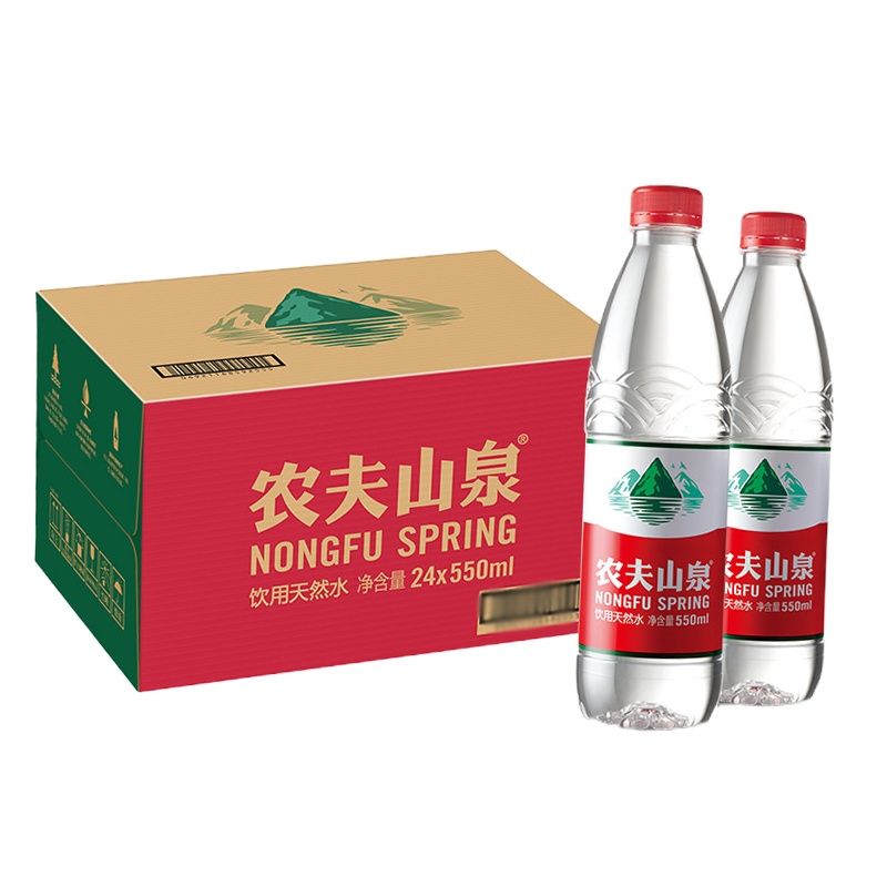 DP 农夫山泉 饮用水 饮用天然水550ml普通装 24瓶/箱