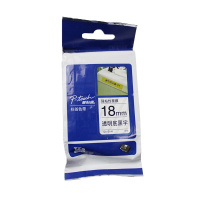兄弟(brother)原装标签色带TZe-S141 透明底黑字18mm 强粘性色带