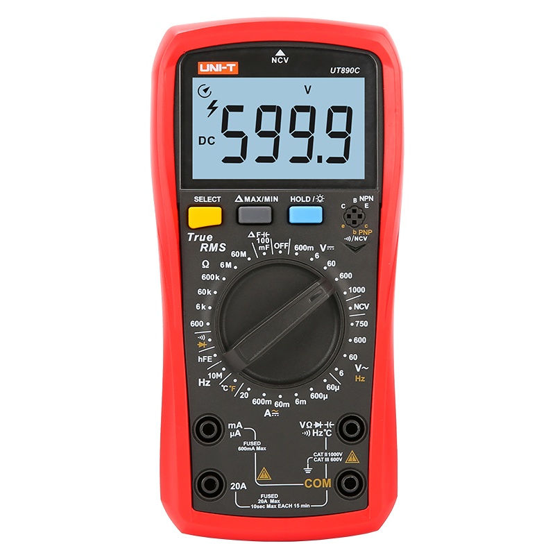 优利德（UNI-T）UT890C 真有效值数字万用表手动量程多功能数显万用表电表万能表
