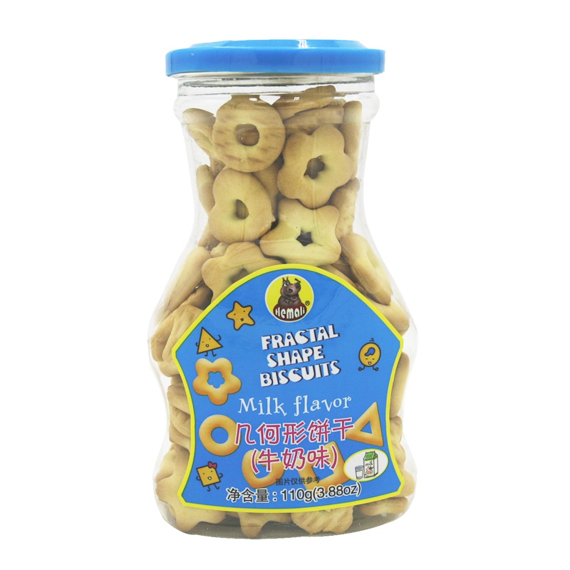 河马莉 几何饼牛奶味110G