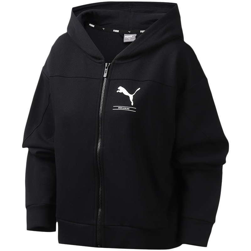 PUMA彪马女装运动服连帽休闲针织外套夹克580857