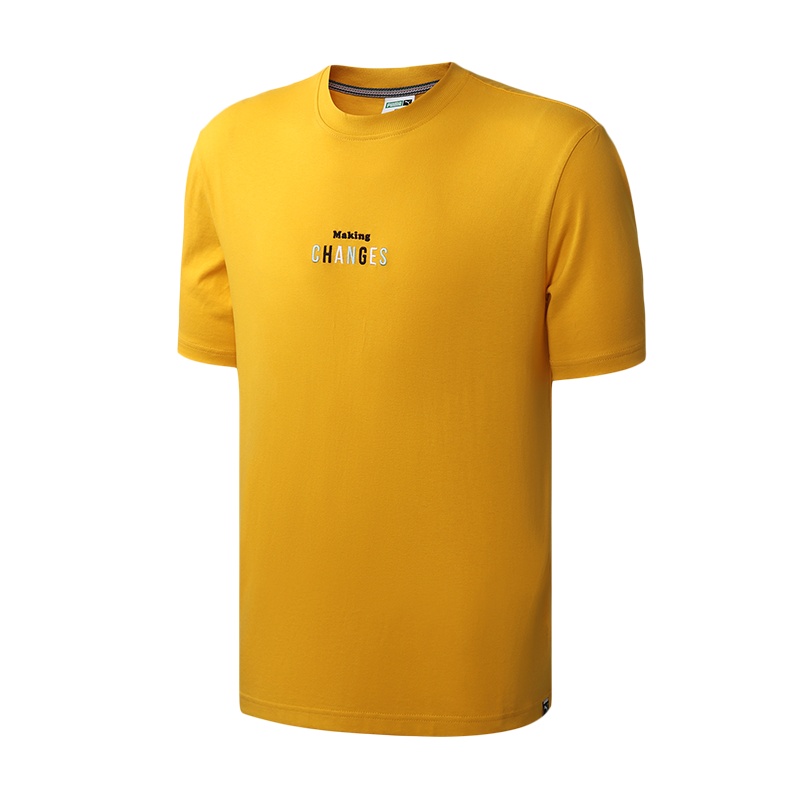 PUMA彪马男装小logo款运动服休闲跑步短袖T恤597337