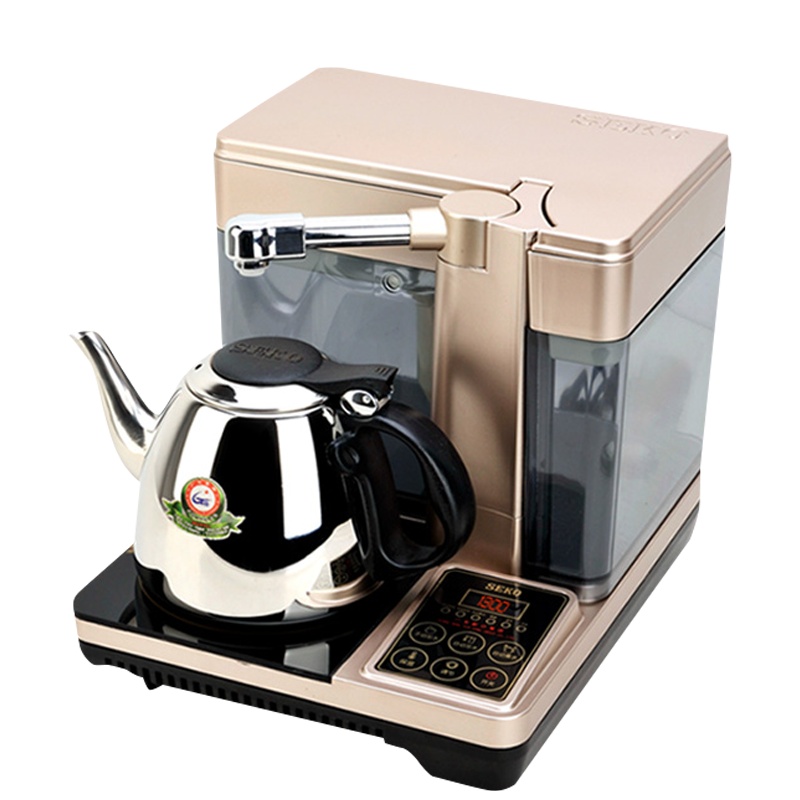新功SEKO储水箱电磁茶炉自动上水 茶具套装电磁炉茶具电水壶不锈钢自动断电烧水壶