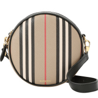 BURBERRY Louise 标志性条纹环保帆布路易丝包 17x17x7CM