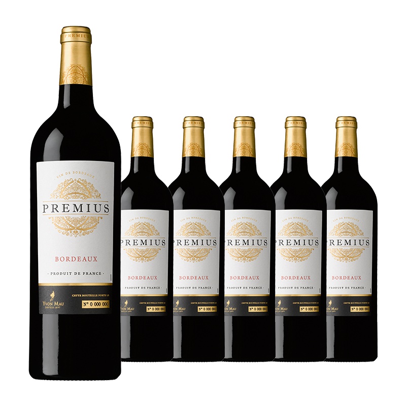 法国原瓶进口 普莱密斯 庄园红葡萄酒 Premius Rouge 波尔多AOC 整箱装750ml*6