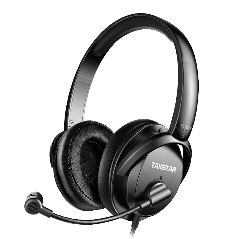 得胜TS-450M 人体工程学头戴式耳麦 耳罩隔音高灵敏拾音 适用电教、声讯台、网络聊天