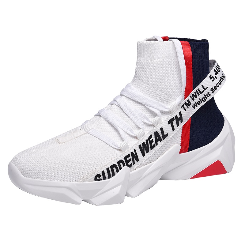 时尚休闲鞋高帮篮球鞋运动空军一号袜子流行潮鞋aj男鞋