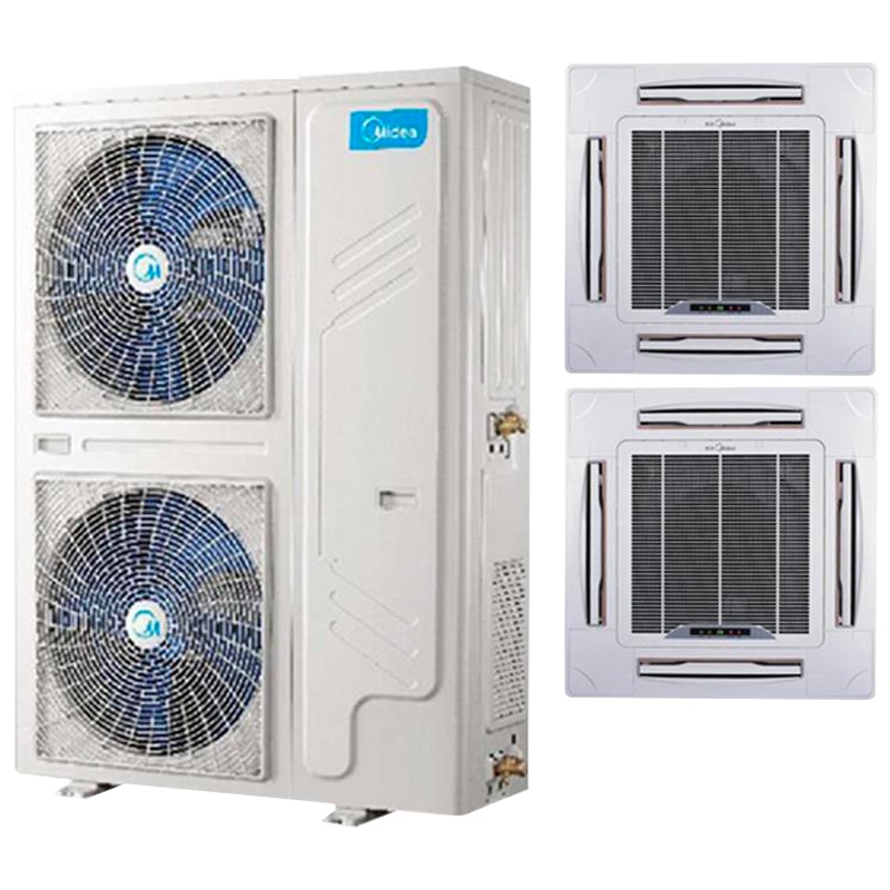 美的中央空调(Midea)10匹 冷暖电辅中央空调餐饮/超市/营业厅一拖二商用变频多联机MDV-250W/SN1-8R1