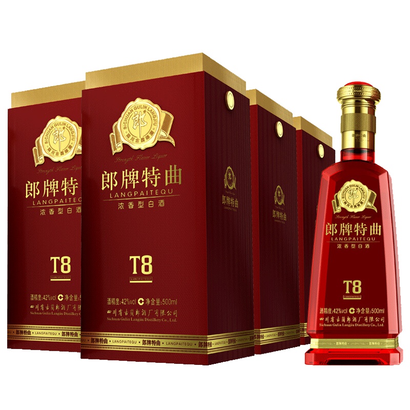 [郎酒官方授权]郎酒 郎牌特曲 浓香型白酒 42度T8 500ml*6瓶整箱
