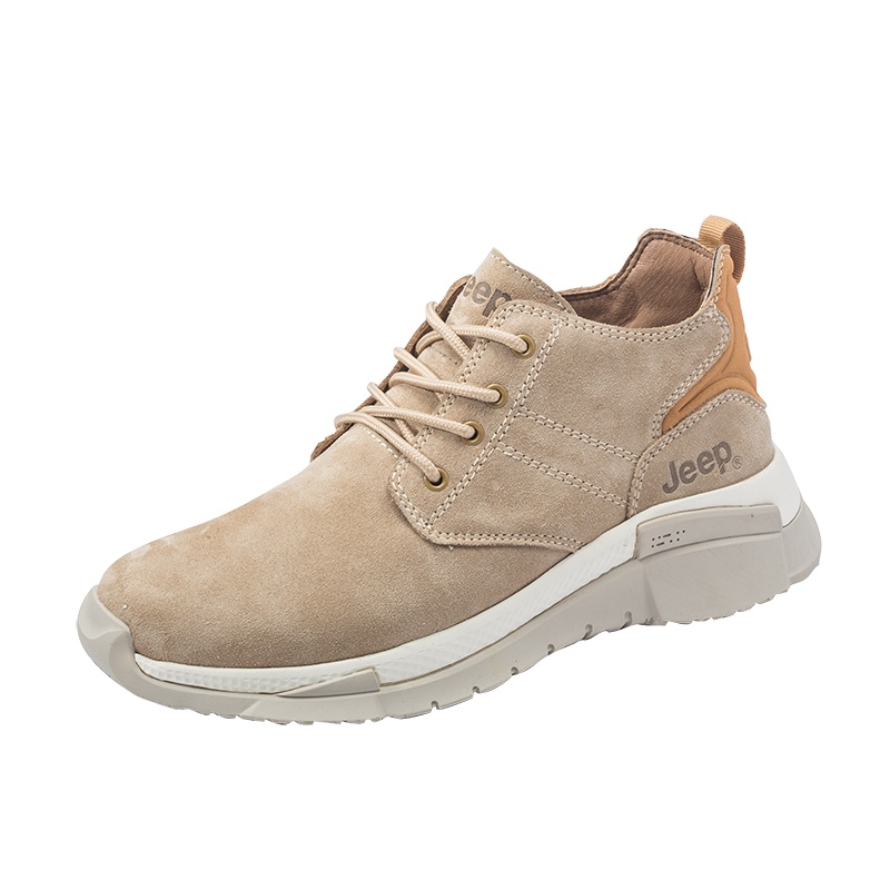 Jeep吉普男鞋反绒皮简约潮流透气耐磨运动休闲鞋