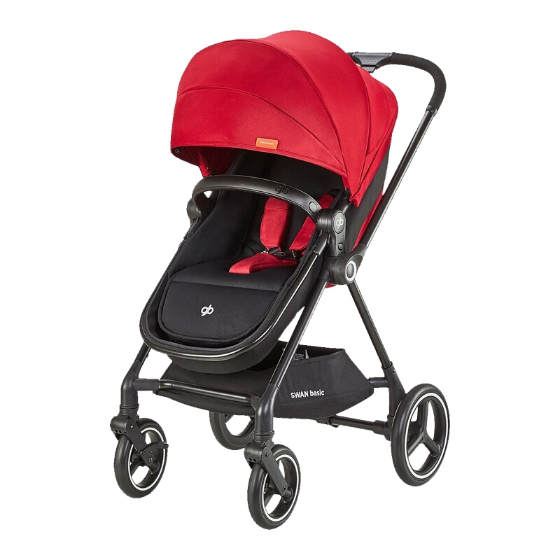 gb好孩子婴儿车轻便折叠可座躺遛娃天鹅青春版360旋转基础款GB827 GB828深灰色