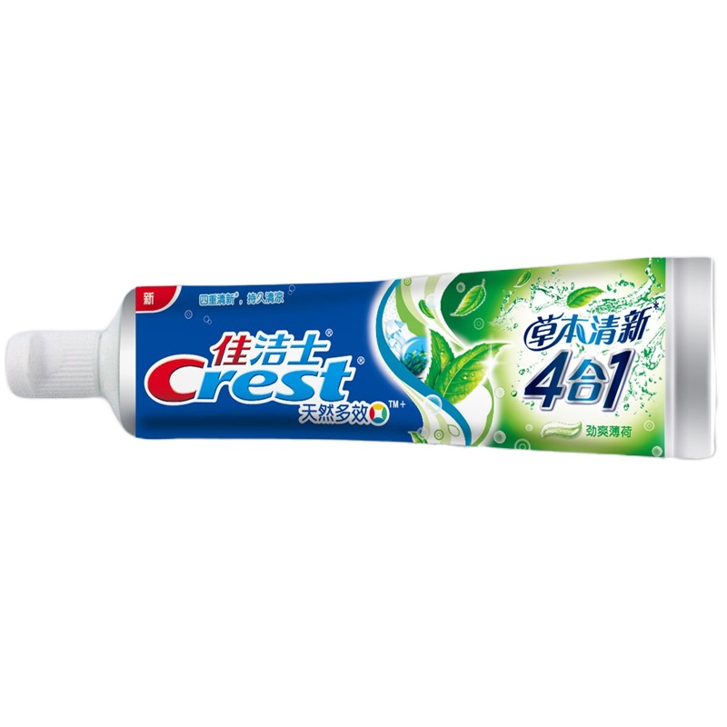 佳洁士(Crest) 天然多效草本清新四合一牙膏 120克(单位:支)