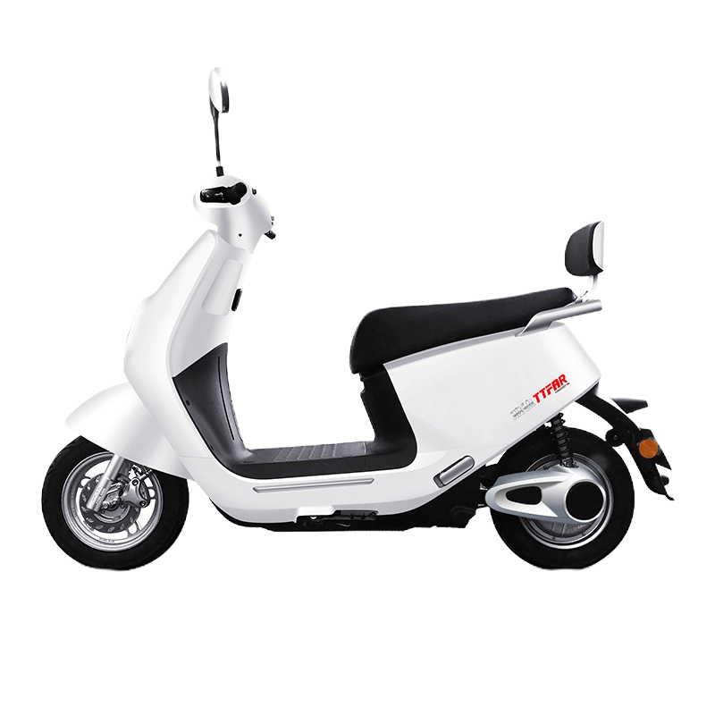 2020新款雅迪电动车成人轻电摩M8冠能版龟王石墨烯电池摩托电动车 M8新塔夫绸白