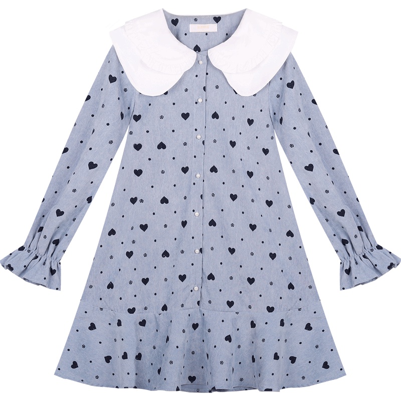 egg裙法式初恋连衣裙御姐风女装学生娃娃领气质裙子2019新款A字裙