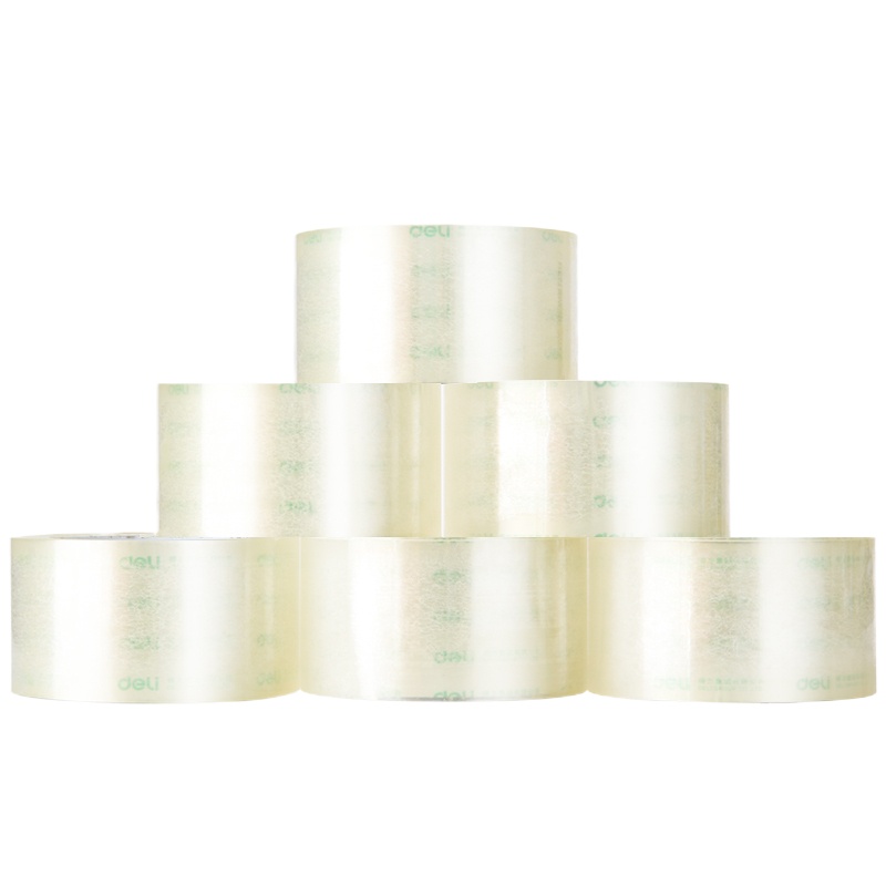 得力30325 高透明度封箱胶带60mm*100y(91.4米) 6卷/筒