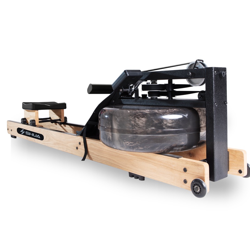 舒华（SHUA）体育家用划船机SH-R5100 多功能水阻划船器 不耗电可折叠收纳室内健身器材 原木色