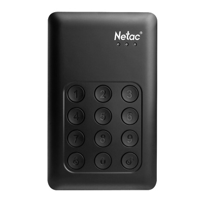 朗科(Netac)移动硬盘1TB K390 高速USB3.0 数字按键硬件加密移动硬盘1t