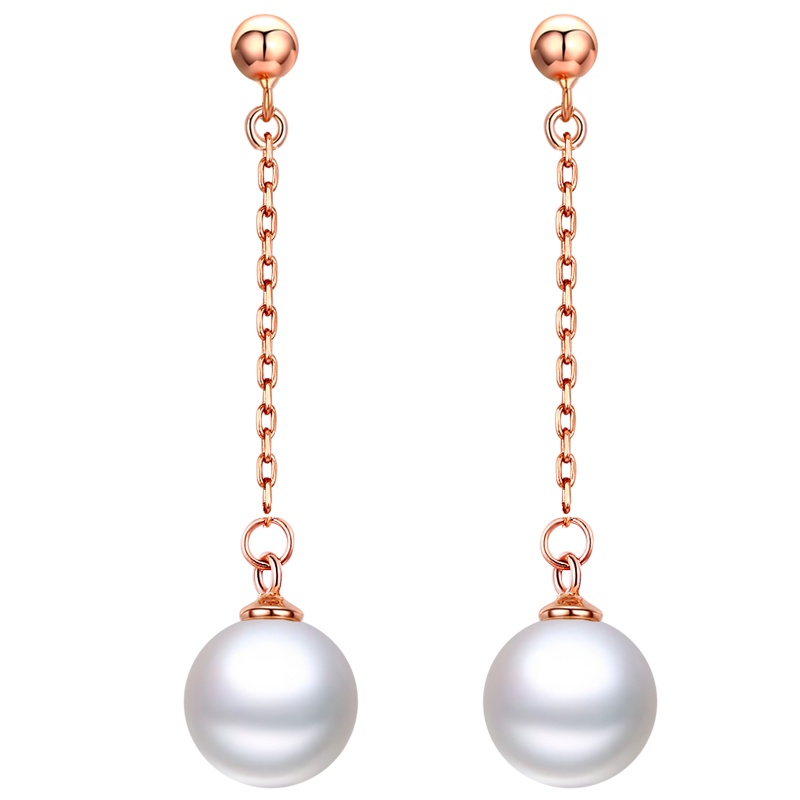 佰色传情淡水珍珠耳环女2019新潮925纯银耳钉韩国简约气质