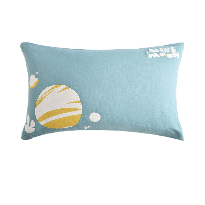 三利枕巾纯棉一对装纱布欧式单人防滑不脱落枕头巾