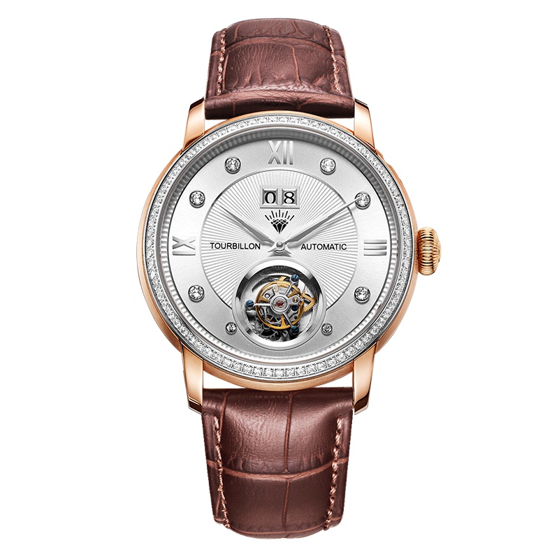 钻石牌(DIAMOND)手表天晷系列男士尊贵时尚陀飞轮自动机械表皮带TB003中心式