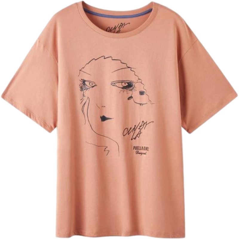 欧货大版短袖女2019新款情侣装夏装网红宽松洋气纯棉中长款T恤潮