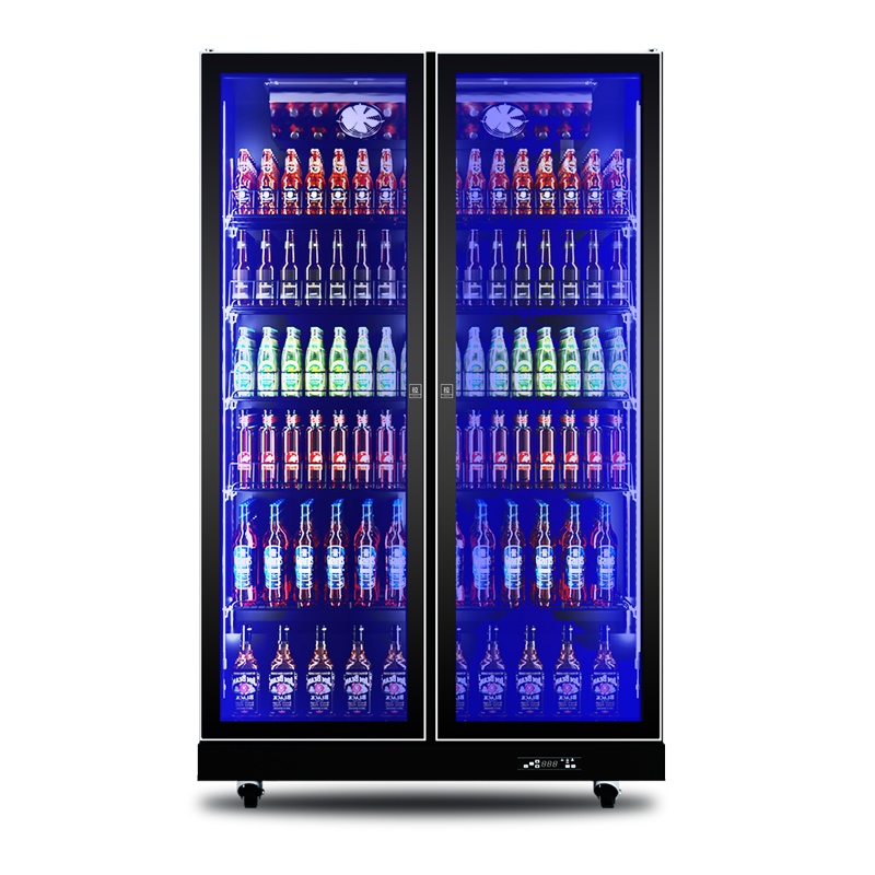星星(XINGX) 双门冷藏啤酒柜 立式展示柜 酒吧全面屏保鲜柜 超市玻璃饮料柜 全屏双门款IVGC-2D-6520WS