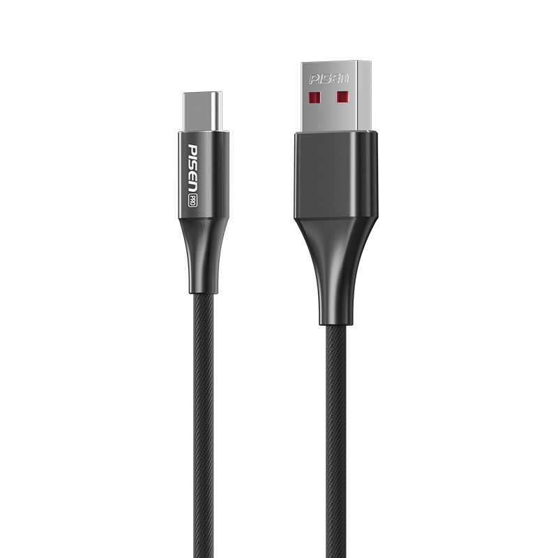 品胜Type-C数据线5A快充1.2米全兼容编织线通用华为mate40Pro/P30/Mate30pro/小米10 黑