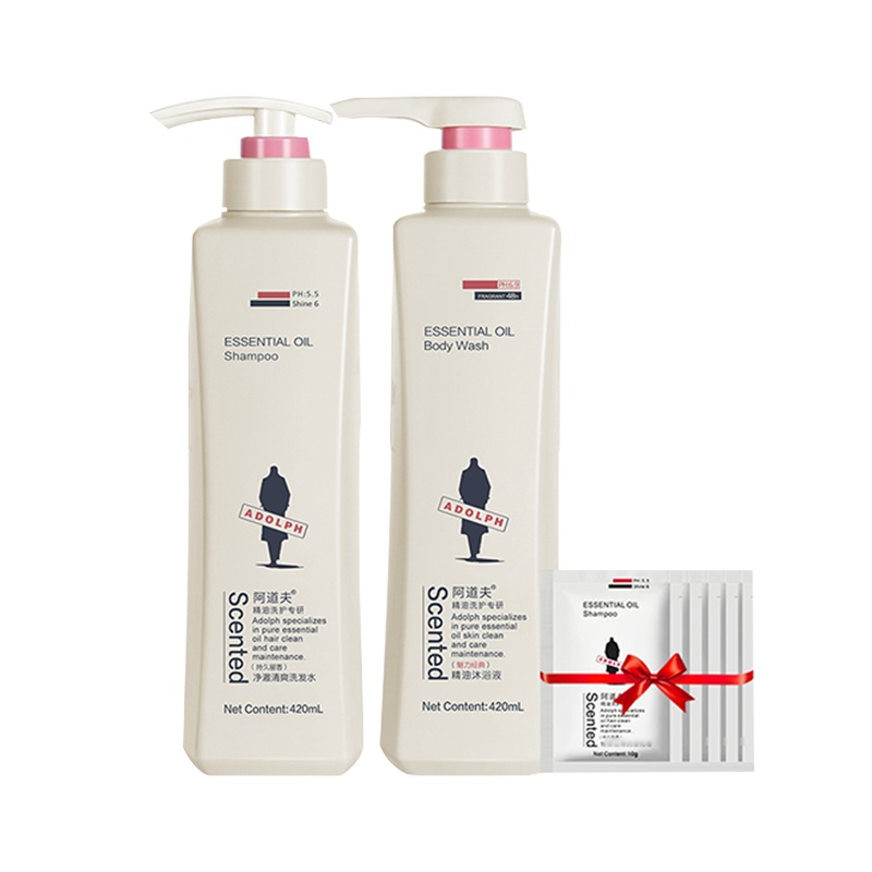 阿道夫洗沐套装 净澈清爽控油洗发水魅力经典沐浴露680ml*2