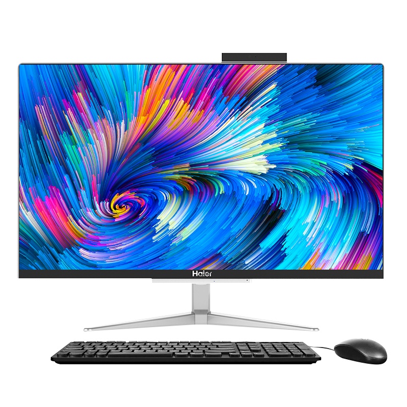 海尔(Haier)极光A7M 21.5英寸超窄边框一体机电脑(Intel 赛扬3867U 4GB 256G固态硬盘 正版WIN10)家用影音学生学习办公商用一体机