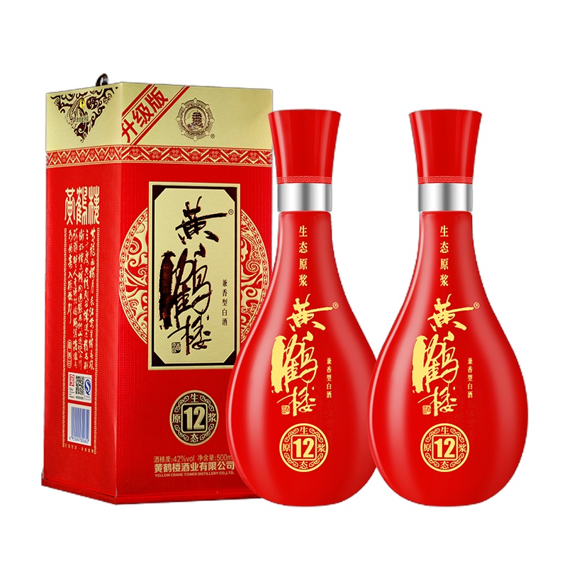 黄鹤楼 生态原浆12 兼香型白酒 42度500ml 双瓶装