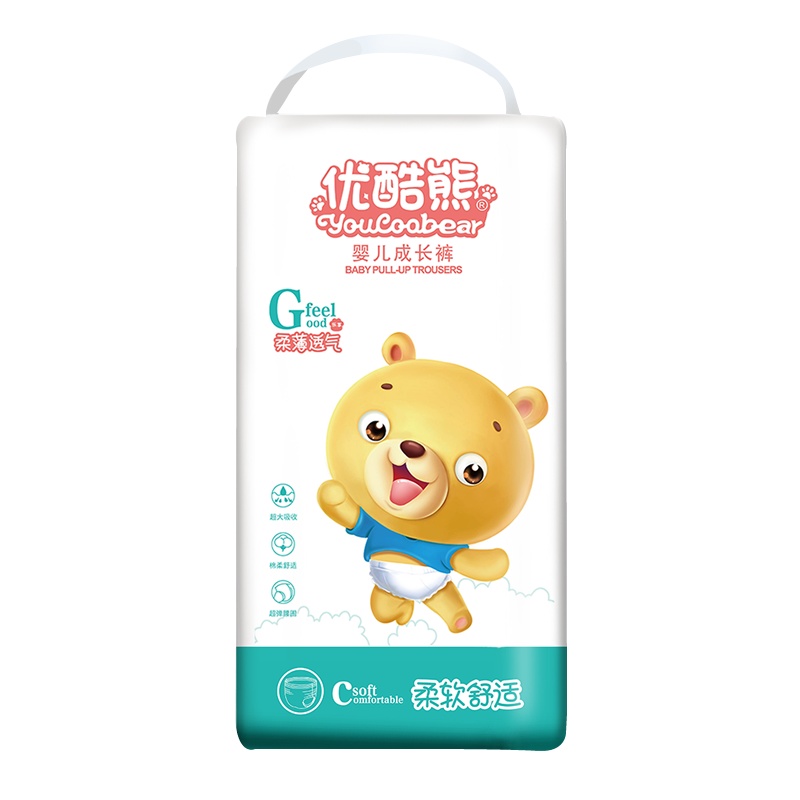 优酷熊婴儿拉拉裤XXXXL40片(20kg以上)新生儿云柔尿不湿M L XL XXL XXXL男女宝宝儿童成长裤 4XL
