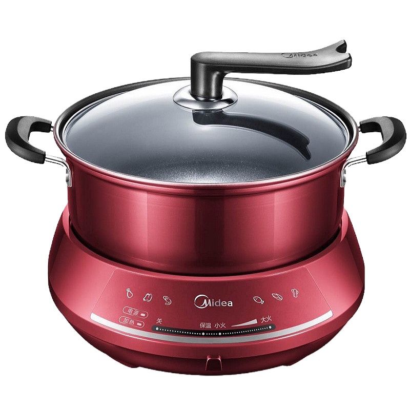 Midea/美的电火锅 MC-DHY28 分体式家用多功能火锅电煮锅不粘炒锅