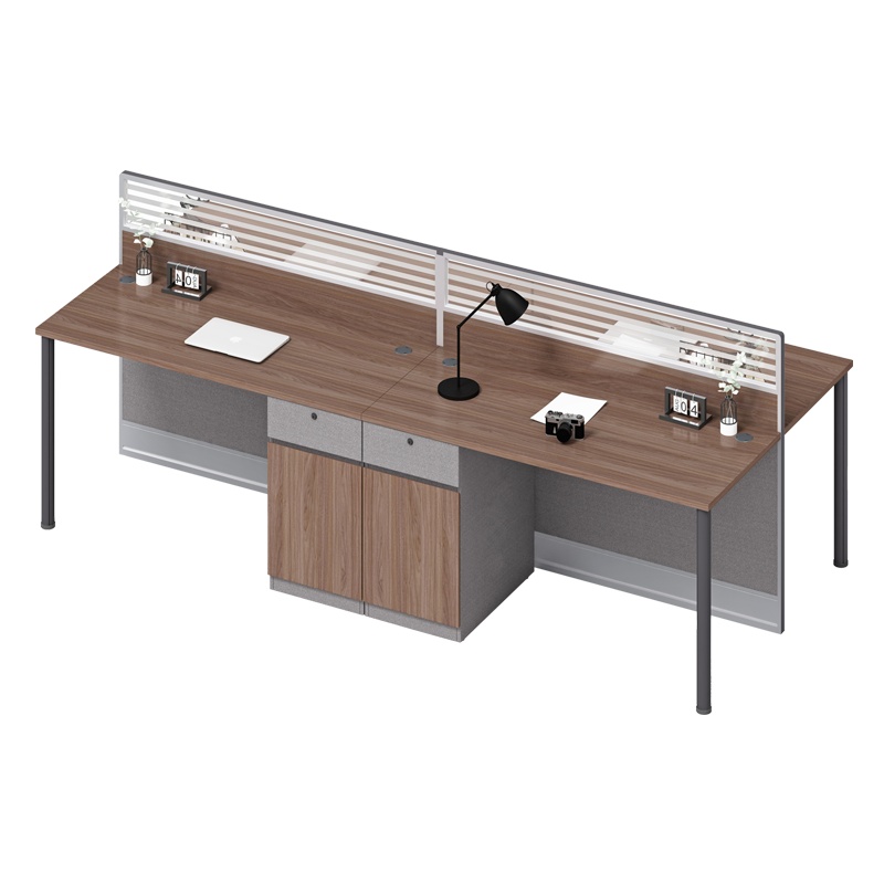 科朔 办公桌职员桌 员工桌 板式屏风桌 四人位 KS-06L3027