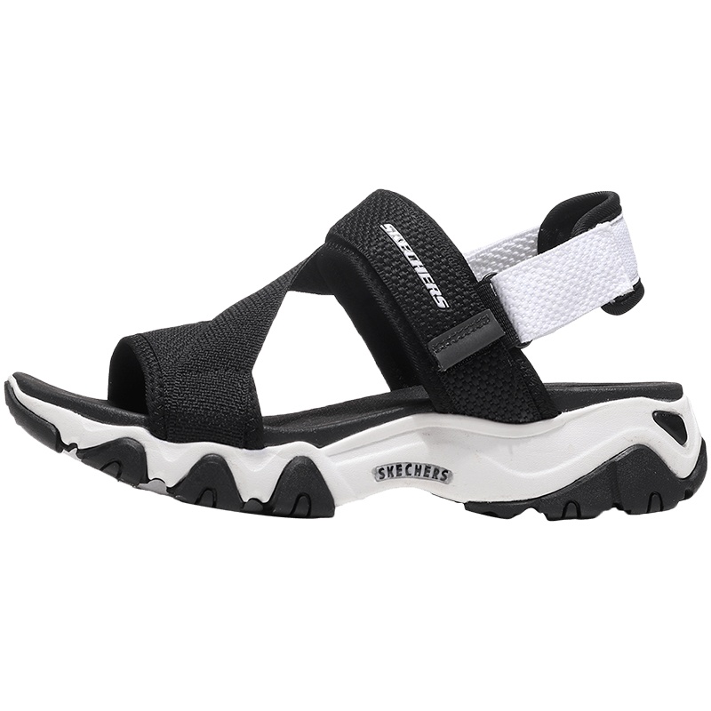Skechers斯凯奇女凉鞋D‘lites时尚一字扣熊猫鞋88888181