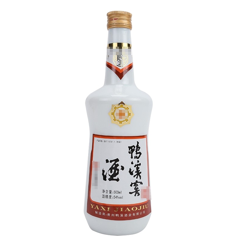 鸭溪窖乳白瓶 浓香型白酒54度500ml*6瓶 纯粮食白酒瓷瓶装