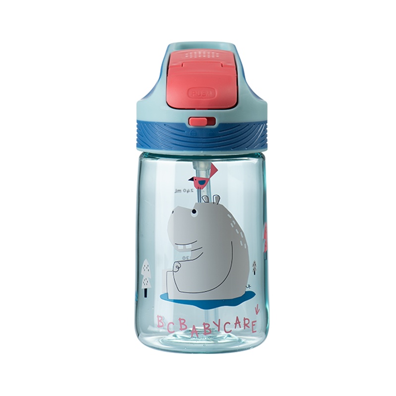 babycare儿童水杯直饮杯运动鸭嘴杯防摔宝宝外出携带喝水吸管杯子240ml-海雾蓝