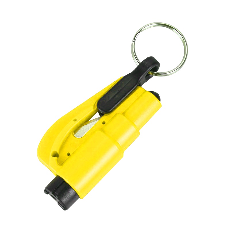 汽车安全锤破窗器逃生锤多功能合金钢头破窗神器车载逃生带割刀经济款安全锤明黄