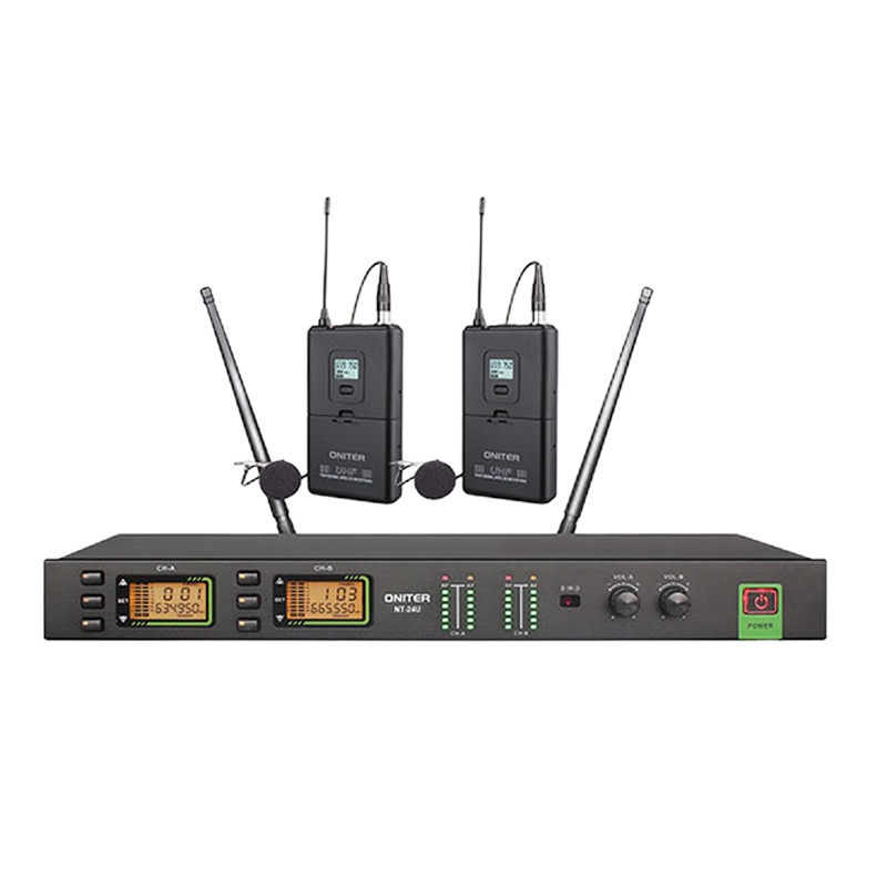 SN-HB-07 一拖二无线领夹话筒NT-24U 黑色